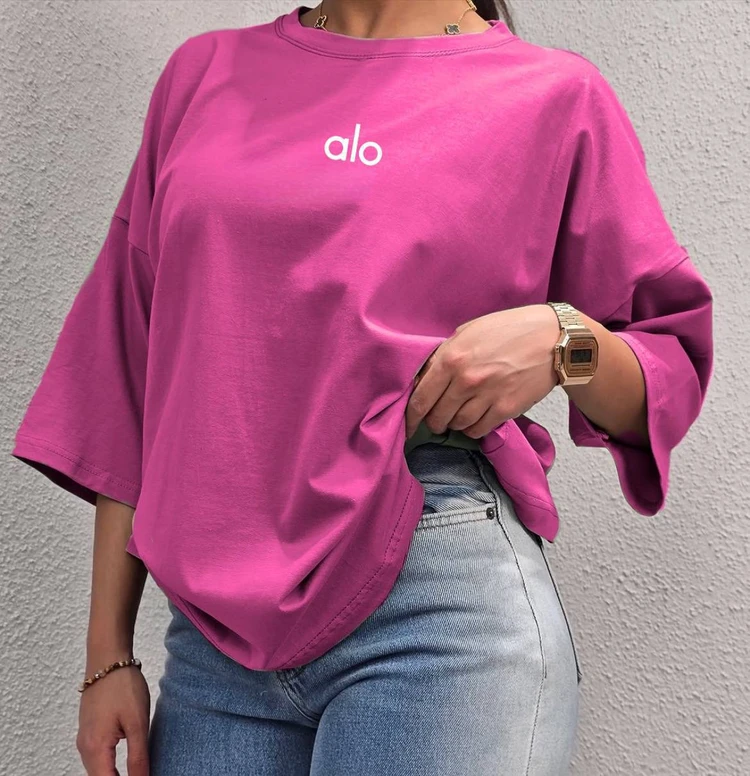 تیشرت زنانه باکسی alo - Image 2