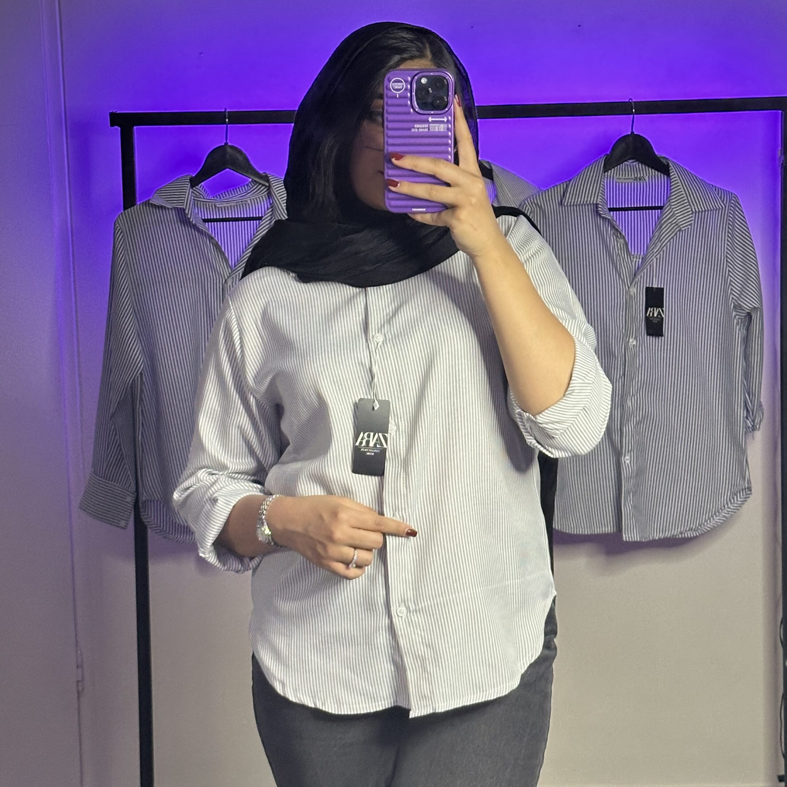 شومیز راه راه پینترستی zara - Image 3